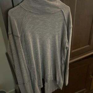 Free People Gray Turtleneck Top